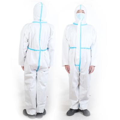 China One Time Use Coveralls Breathable Disposable Full Body Suit Size-X Large for sale