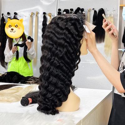 China Transparent Regular Wave HD Full Lace Human Hair Wigs, 360 Lace Frontal Wigs, 13x6 HD Lace Front Brazilian Wigs Hair For Black Women for sale