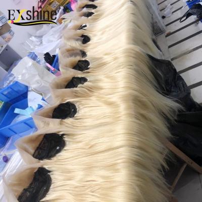 China Silky Straight Blonde Brazilian Hair Lace Front Wig, 613 Blonde Lace Front Wig For Black Women, Cheap HD Lace Frontal Wig Hair Vendor for sale