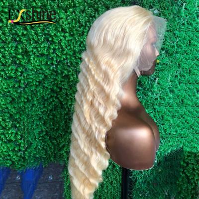 China Silky Straight Wave 613 Headband Wigs For Black Women Hair, Virgin Cuticle Aligned Hair Hd Blonde Lace Front Wig, Straight 613 Full Lace Wigs for sale