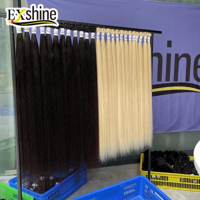 China Other Hot Selling Exshine Cheap Raw Unprocessed Indian Virgin Human Hair Silky Straight Hair Extension for sale