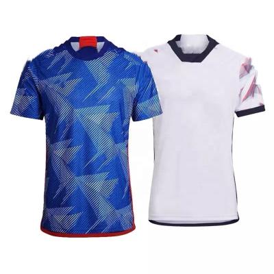 China Blue Local Breathable Soccer Jersey Country New Team Shirt Sets for sale