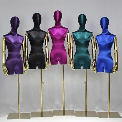 China Other Wholesale DF-208 Dress Maniquies Plastic Women Adjustable Torso Form Luxury Colorful Female Mannequin Half Body for sale