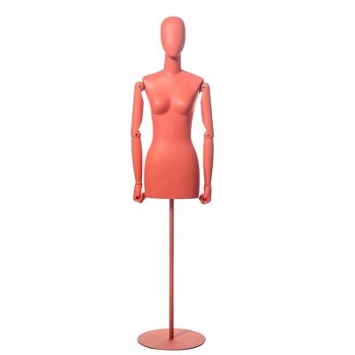 China JFW-1 Female Other Window Mannequin Body Stand Dress Form With Flexible Wooden Arms for sale