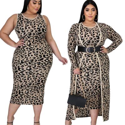 China Anti-wrinkle leopard print long sleeve coat sunbathing suit women plus size drop women clothing for sale