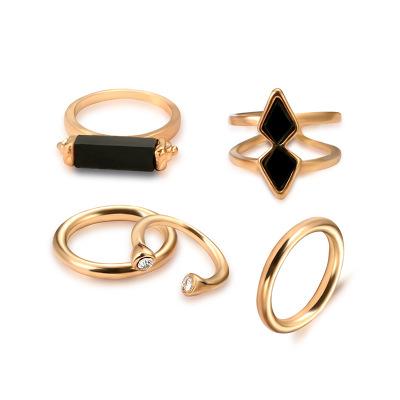 China Finger Ring Set Stylish Star Rings from BOHEMIA Boho Crystal Joint Knuckle Rings Gold for sale