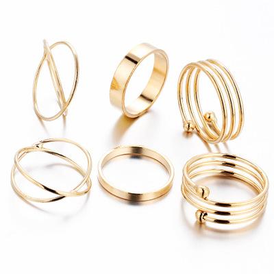 China BOHEMIA Ring Set Gold Alloy For Women Stacking Knuckle Ring for sale