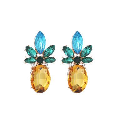 China High Quality Pineapple Earrings Jewelry Gifts For Women Teens Girl-1 Pairs Stud Earrings for sale