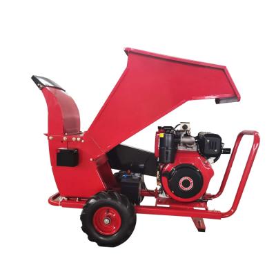 China Crush Wood Logs Making Sawdust Chinese Diesel Mini Hand Push Blade Wood Cutting Wood Chipper Machine for sale