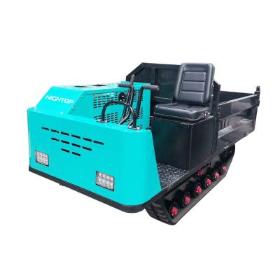 China Construction industry 1ton small diesel multi-terrain cargo big bucket crawler dumper for sale