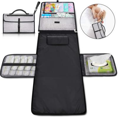 China 100% Eco-friendly 6 Pockets Holding Anything Portable Baby Diaper Changing Pad for sale