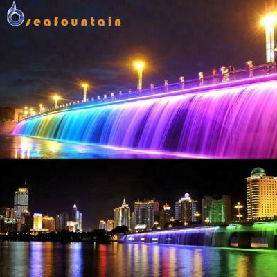 China Custom Modern Color Changing Computer Control Waterfall Fountain for sale