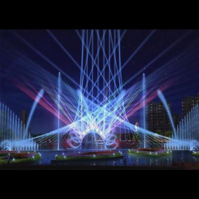 China Modern Outdoor Custom Laser Light Show Water Screen Fountain for sale