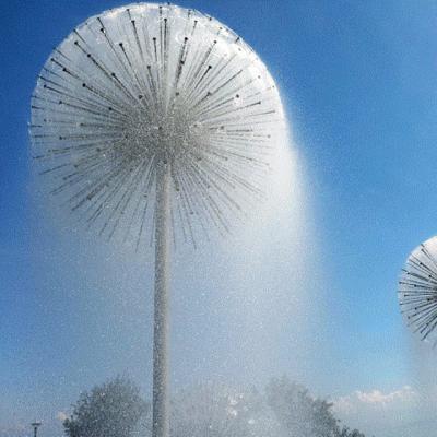 China Modern Control System Decorative Outdoor Stainless Steel Sphere Dandelion Fountains For Observation for sale