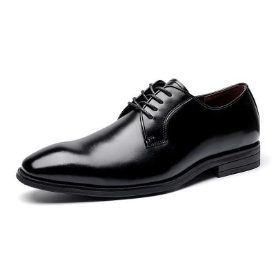 China Insulative 2021 New Genuine Formal Customize Elevator Handmade Size 7 cm Black Height Increasing Service Men Shoes for sale