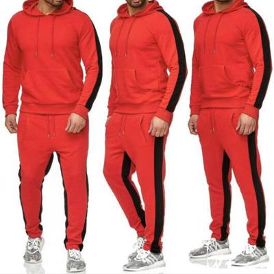 China Cheap apparel sweat 2021 new winter low moq custom logo red black hoodies streetwear tracksuits suits new design for men for sale