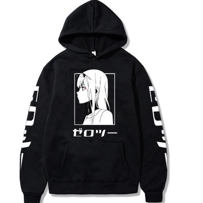 China 2021 Fashion Breathable Cartoon Bestselling Pet Two Japanese Comic Zero In The Franxx Fleece Hoodie for sale