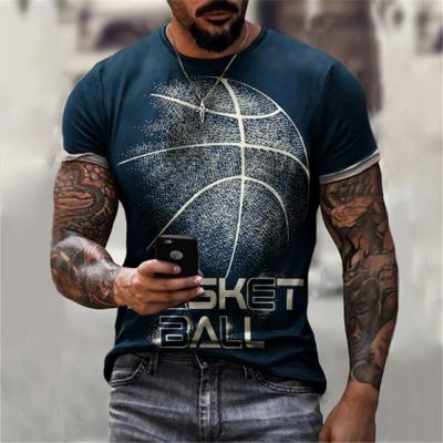 China 2021 Hot Selling Anti-Wrinkle 6XL Sleeve 3D Polyester T-shirt Men's Oversized Short T-shirts for sale