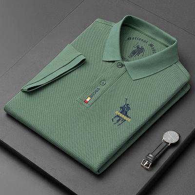 China 2022 Summer Paul Golf Short Sleeve Men's Half T-shirt Men's Anti-Wrinkle Polo Shirt Lapel Riding Logo Embroidery Trend Business Sleeve Tops for sale