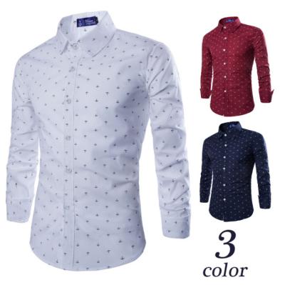 China Fashionable custom printed dobby anti-pilling polyester / cotton printed shirts for men buy import for sale