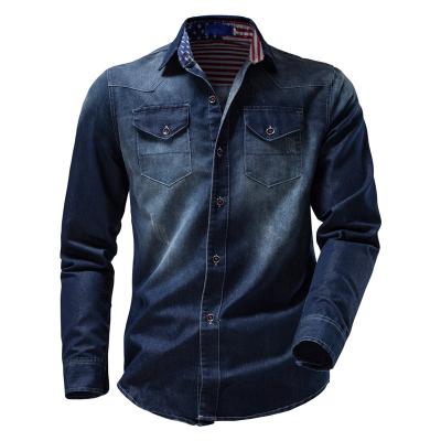 China 2022 New Arrival Fashion Breathable Denim Jacket Wholesale Washed Custom Blue Men Denim Lattice Jackets for sale