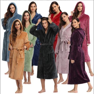 China QUICK DRY Digital Printing High Quality Unisex Home Unisex Winter Robe Flannel Thick Satin Pajamas for sale