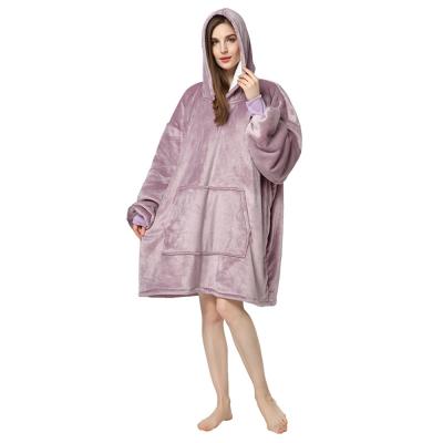 China QUICK DRY Home Dress Sweatshirt Women Winter Oversized Hoodies Shear Blanket With Sleeves Oversized Pullover Women for sale