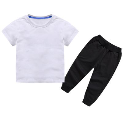 China Casual Kids Sports Clothes Wholesale Baby Boy Girl Kids Clothes 100% Cotton Kids Clothes Set With Long Pants for sale