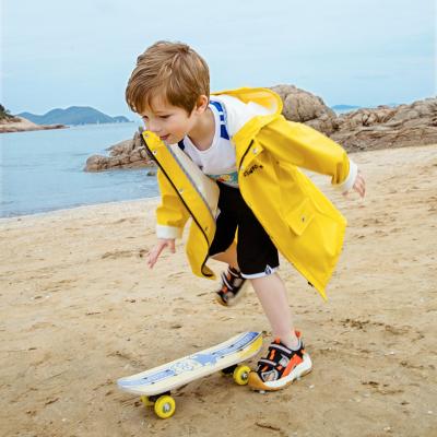 China 100% Rainfreem Kids Fashion Waterproof PU Raincoat Eco-Friendly Recycle Material Rain Coat For Kids for sale