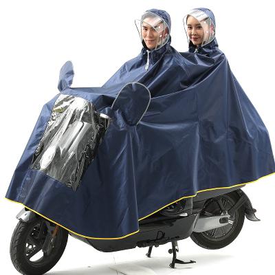 China Large Hood Eco - Friendly Two Person Rain Poncho Electrombile Riding Raincoat for sale