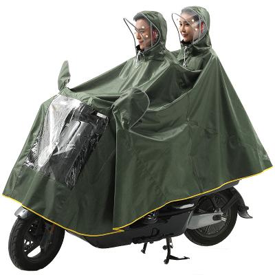 China Large Double Hood Eco - Friendly Heavy Rain Poncho For Electromible Riding Two People for sale