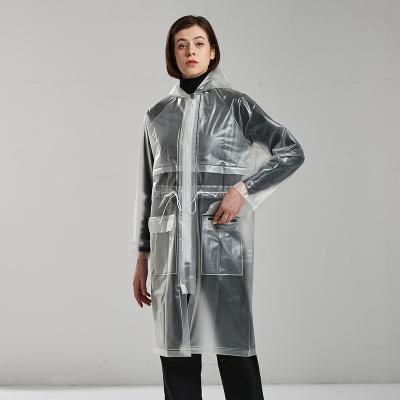 China Eco-friendly Rainfreem PVC/EVA Raincoat Rain Jacket With Your Logo Plastic Raincoats For Adult Fashion Raincoat for sale