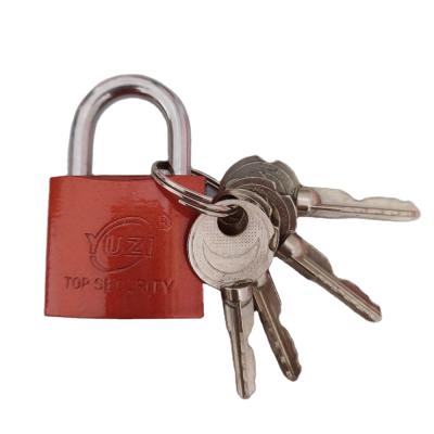 China Best selling chinese red round iron padlock bow iron big hareden circle steel padlock for sale