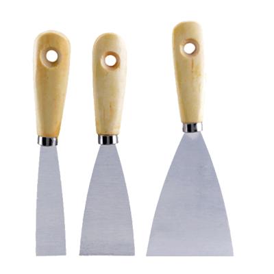 China Carbon Steel Handle Carbon Steel Blade Putty Knives Wood Scraper Trowel for sale