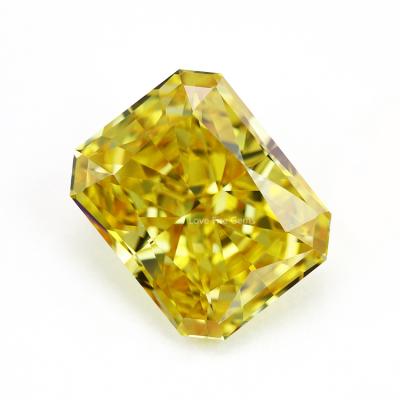 China Color Game Or Fire In Stock 5A+ Synthetic Stones Price Crushed Ice Cut Yellow Zircon Octangle USA CZ Stone for sale