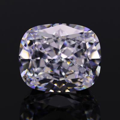 China Wholesale Price Loose Color Game or Fire Cushion Cut Synthetic CZ Gemstones 5a+ 4k CZ Stone White Crushed Ice Cut Zircon for sale