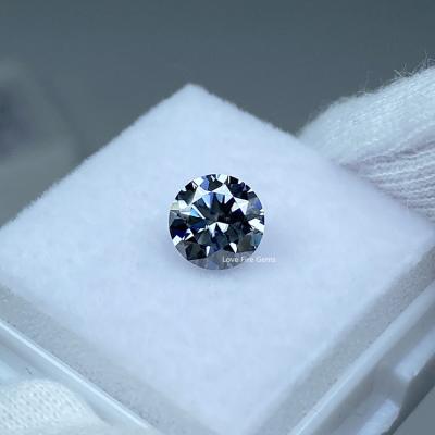 China Color set or fire 6mm supplier direct 6.5mm gray color round cut diamond loose price custom moissanite vvs moissanite for sale