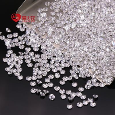 China Color play or fire 1.3mm to 2mm small size hpht DEF white color VS SI round cut loose lab created developed diamond price per carat for sale