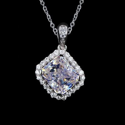 China DIY Jewelry Wuzhou Jewelry 925 Sterling Silver Cubic Zirconia Gemstone Pendant Accessory For Jewelry Necklace for sale