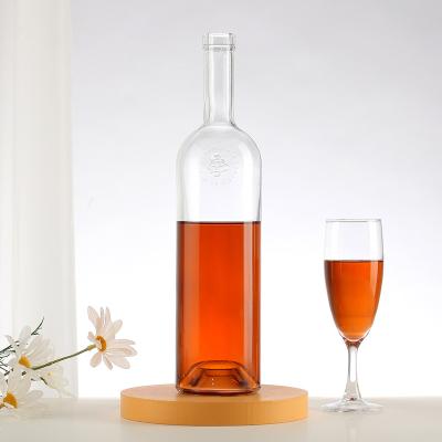 China Custom High End Whiskey Red Wine Bottle 750ml Fruit Bottle Glass for sale