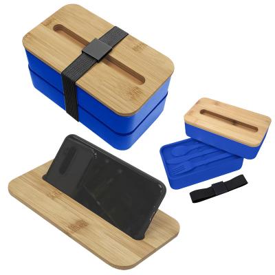 China Hot Sale Wholesale Microwavable Lunch Bento Box High Quality Bamboo Lid Microwave Safe Lunch Bento Box for sale