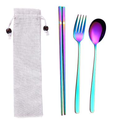 China Wholesale Straw Spoon And Fork Stainless Steel Spoon Set Sustainable Manufacturer Flatware Cutlery With Pouch for sale