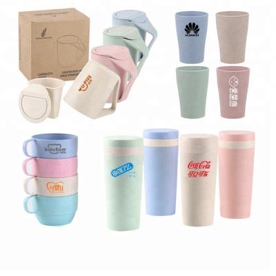 China Wheat Straw Fiber Cup Viable Personalized Biodegradable Mug for sale