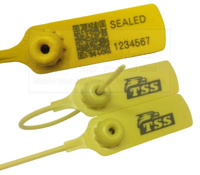 China QR Code Customized 8 Inch Long Model No TS RTPS200 Pull Tight Safety Plastic Seals 2.5*200 for sale