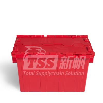 China Solid Box Tote Box Logistics Crate Plastic Mobile Box With Lid Election Bin for sale