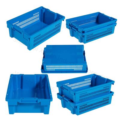 China Disposable plastic crates for no. 600X400X160mm fruit and vegetable model TNX604016 for sale