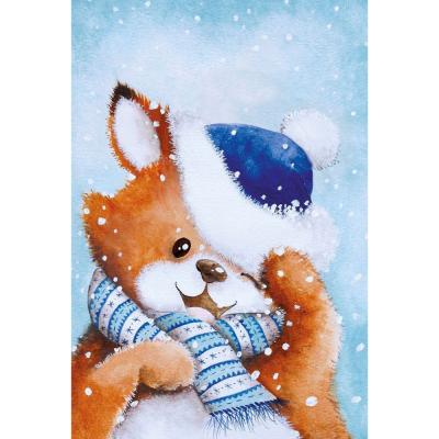 China Diamond Painting Full Square /Round Modern Embroidery Mosaic Cute Bear in Winter Decoration Home Wall Art for sale