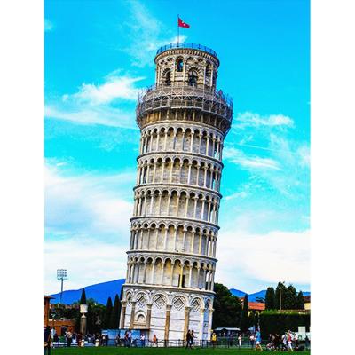 China Modern Picture Diamond Mosaic Home Decor 5D Diamond Painting Scenic Leaning Tower Of Pisa Embroidery Fake Stone for sale