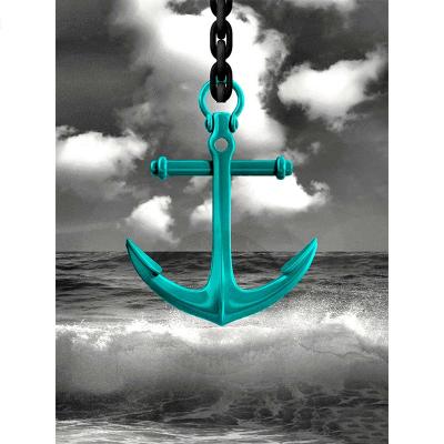 China Modern Cross Stitch Landscape DIY Diamond Mosaic Boat Anchor Embroidery 5D Diamond Painting Home Decoration for sale