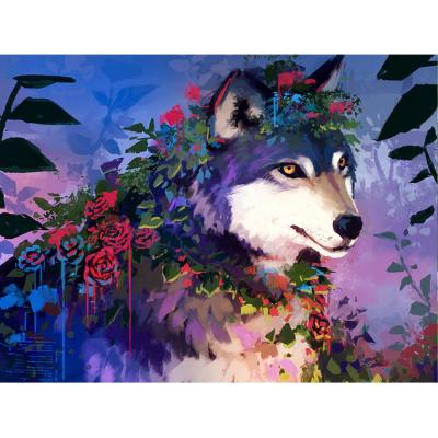 China Modern DIY Diamond Painting 5d Wolf Diamond Art Embroidery Animal Mosaic Handmade Home Decor for sale